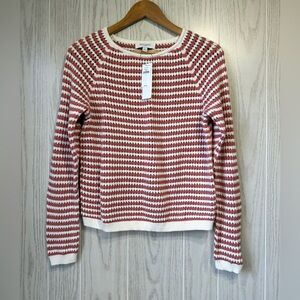 Banana Republic Crochet Stripe Knit Sweater Size S NWT
